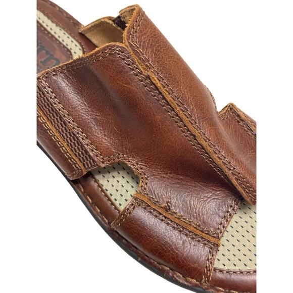 Born Crown Robert Men\'s 13 M Slide Sandals Brown Leather Slip-On Slide Casual main image 6
